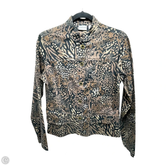 Jacket Other By Chicos In Black & Brown, Size: S