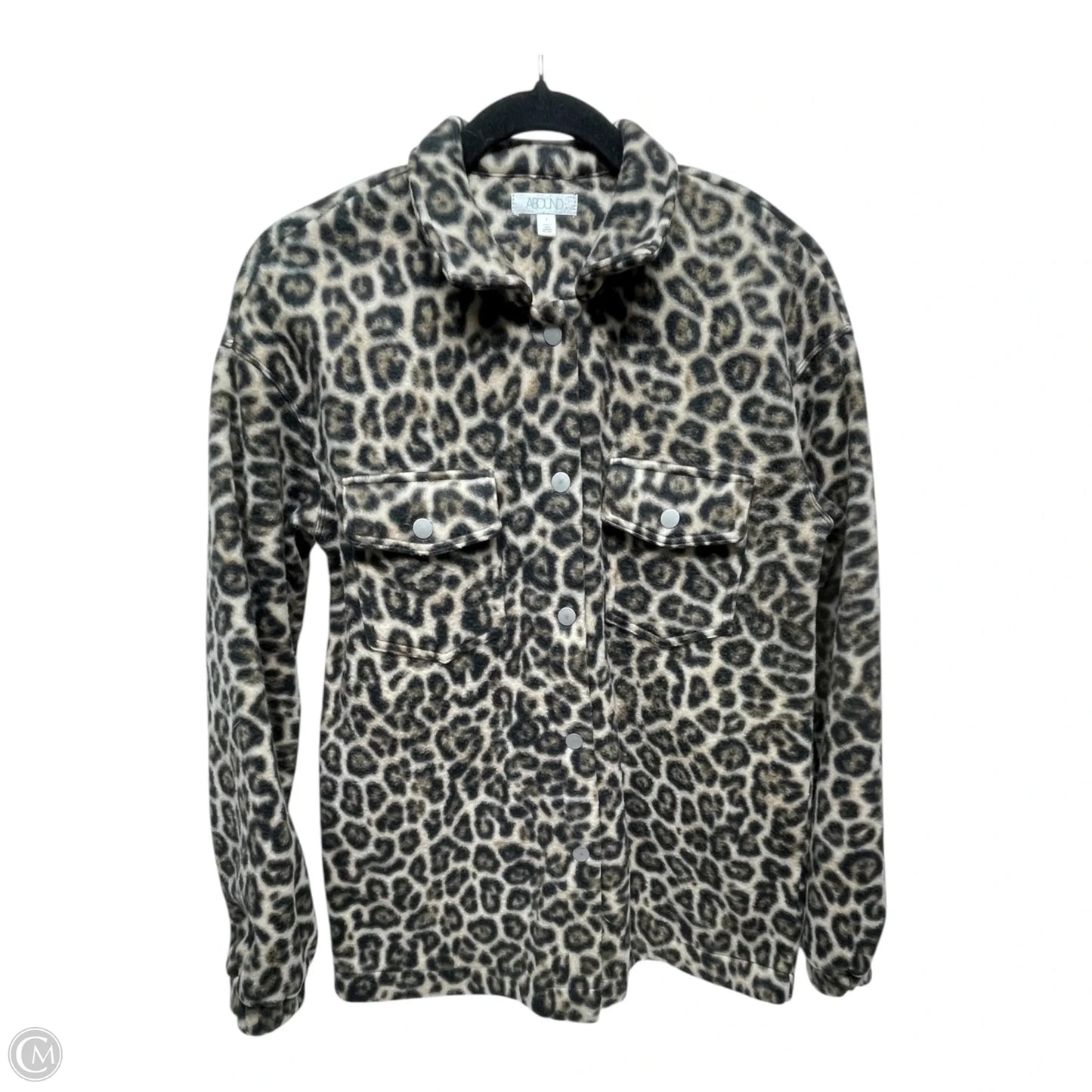 Jacket Faux Fur & Sherpa By Abound In Animal Print, Size: S