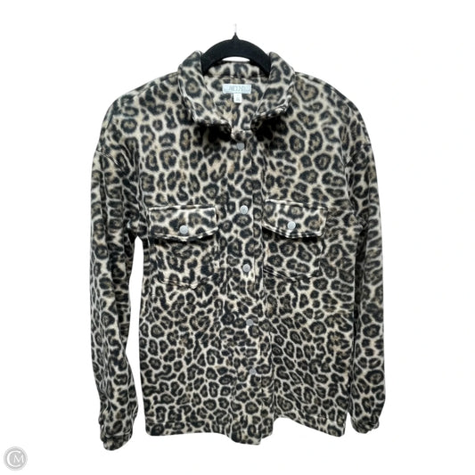 Jacket Faux Fur & Sherpa By Abound In Animal Print, Size: S