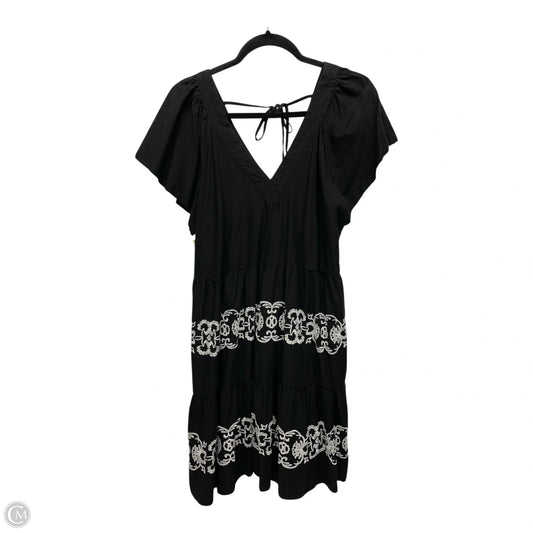 Tunic Short Sleeve By Old Navy In Black & White, Size: Lp