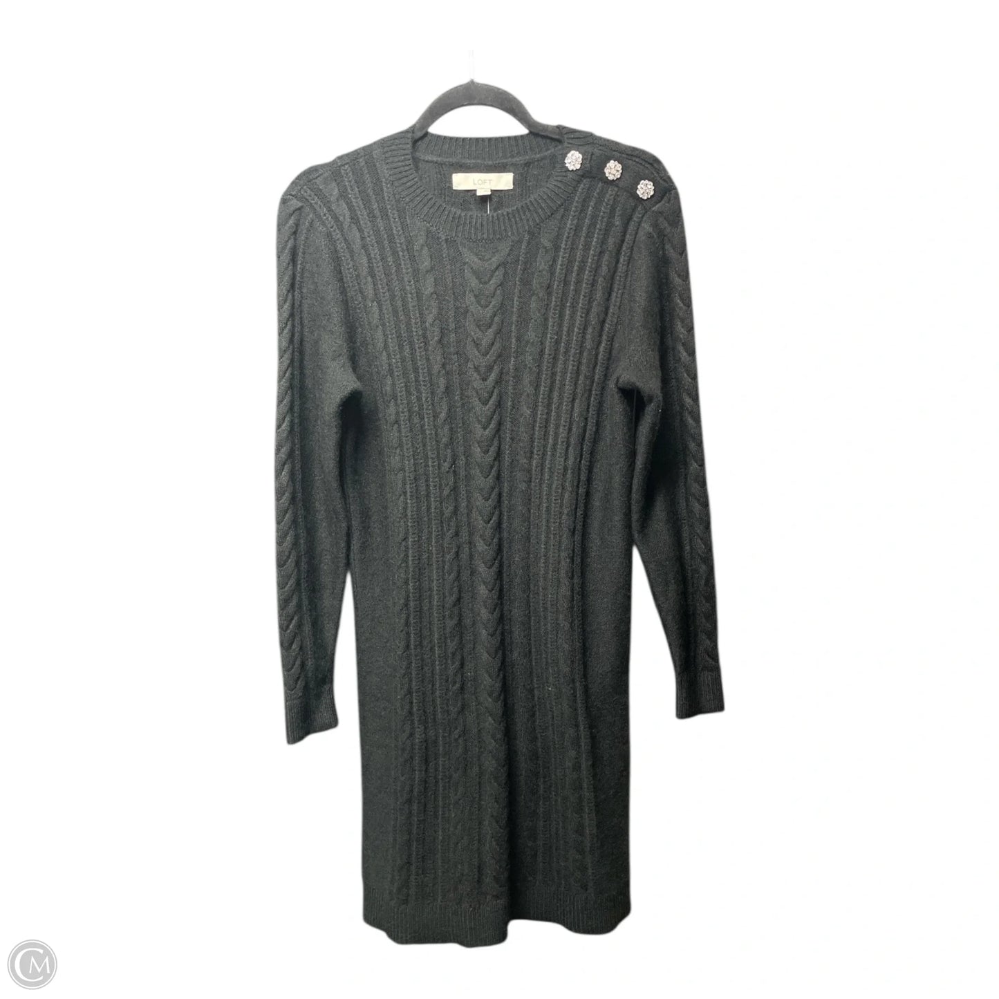 Dress Sweater By Loft In Black, Size: S