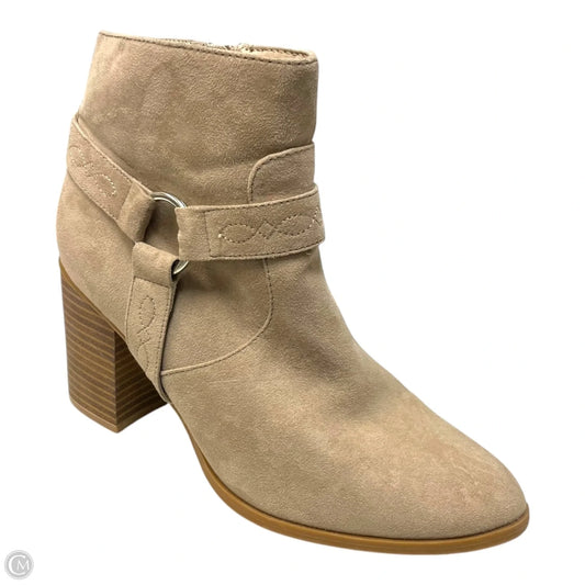 Boots Ankle Heels By Clothes Mentor In Beige, Size: 7