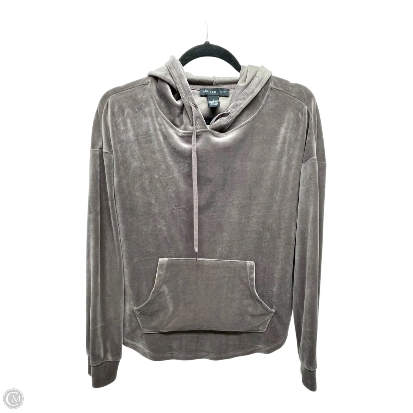 Sweatshirt Hoodie By Joan Vass In Taupe, Size: S