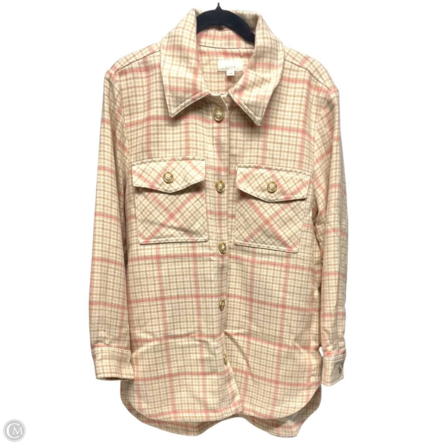 Blazer By Loft In Brown & Pink, Size: M