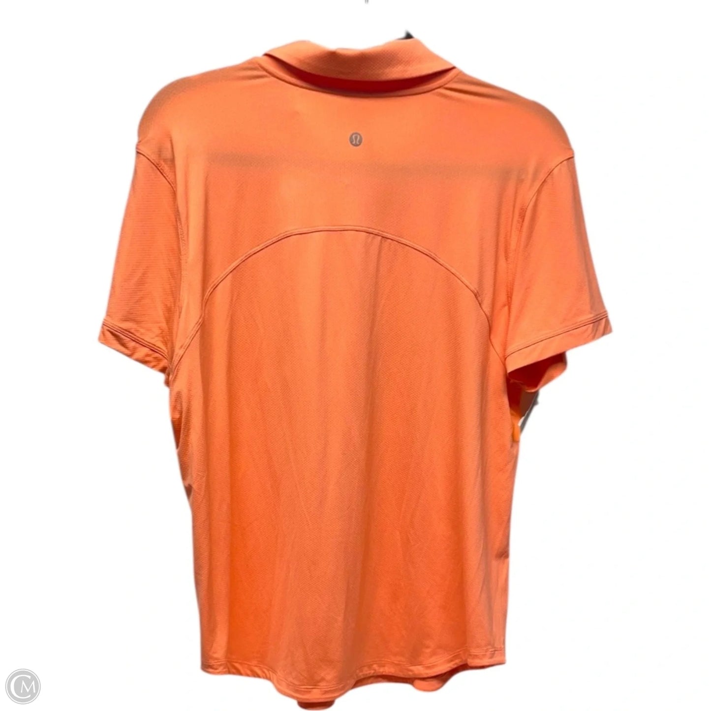 Athletic Top Short Sleeve By Lululemon In Orange, Size: 14