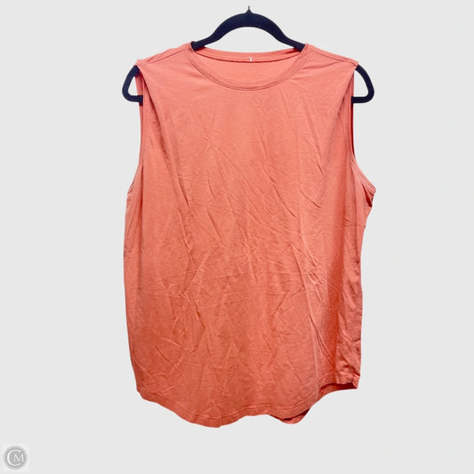 Athletic Tank Top By Lululemon In Coral, Size: L