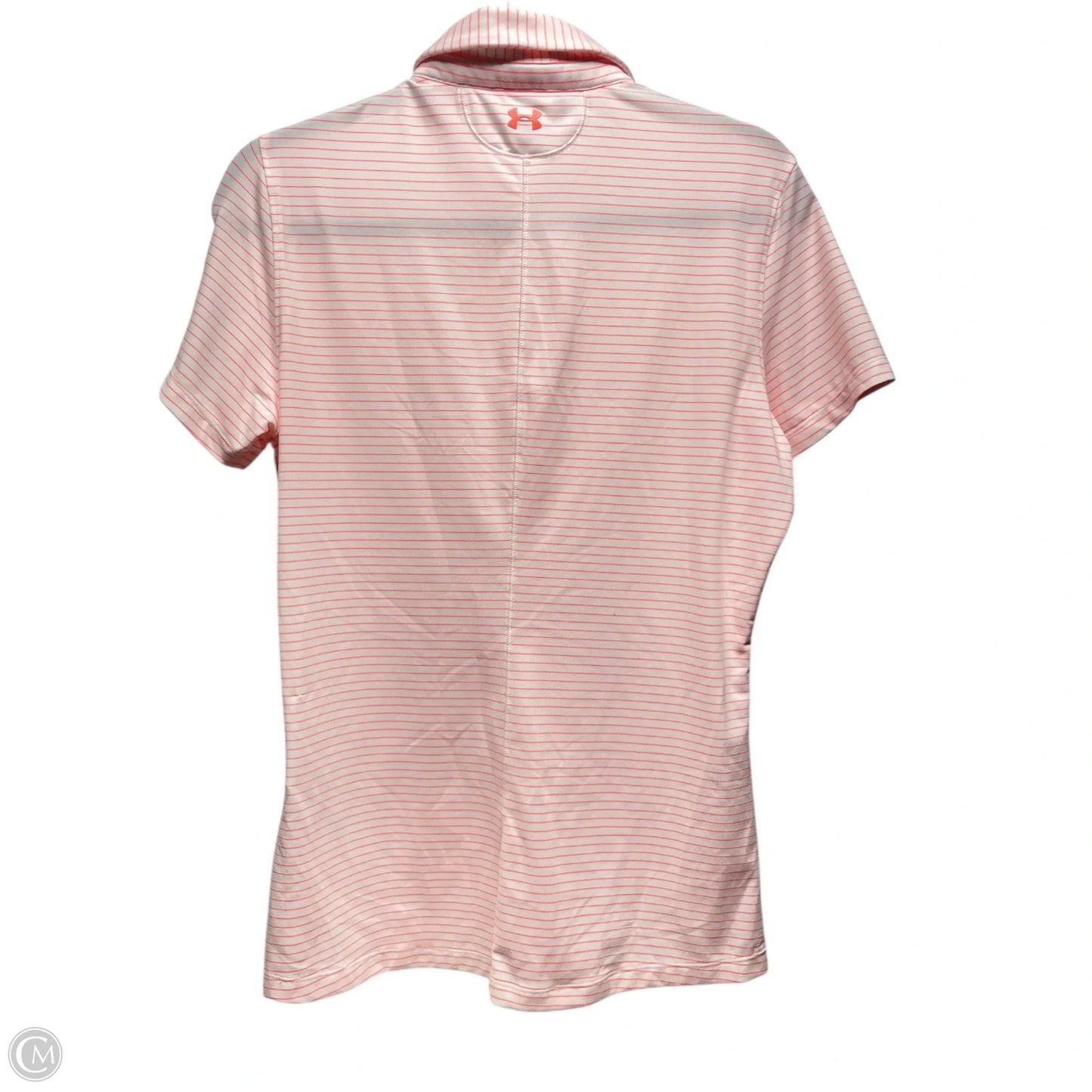 Athletic Top Short Sleeve By Under Armour In Striped Pattern, Size: M