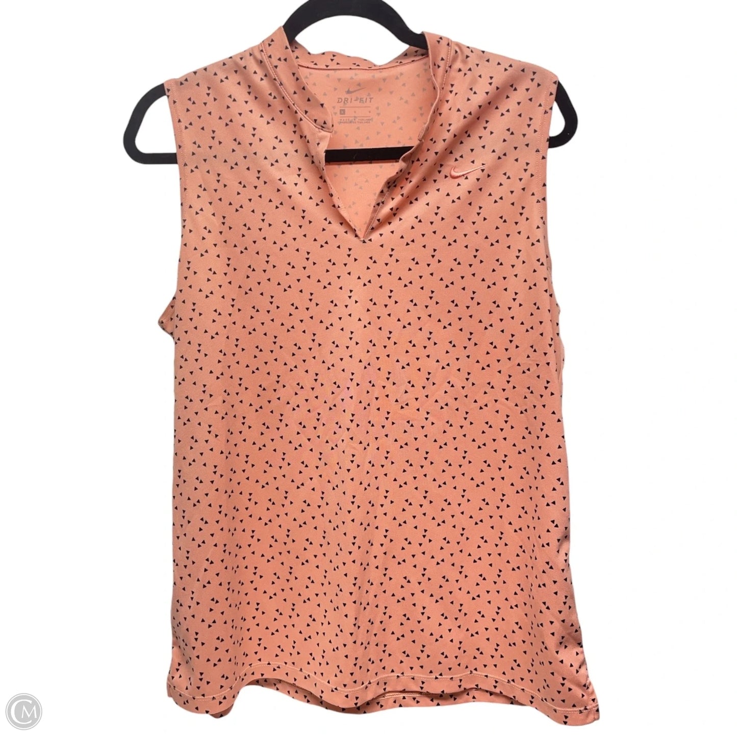 Athletic Tank Top By Nike Apparel In Peach, Size: L