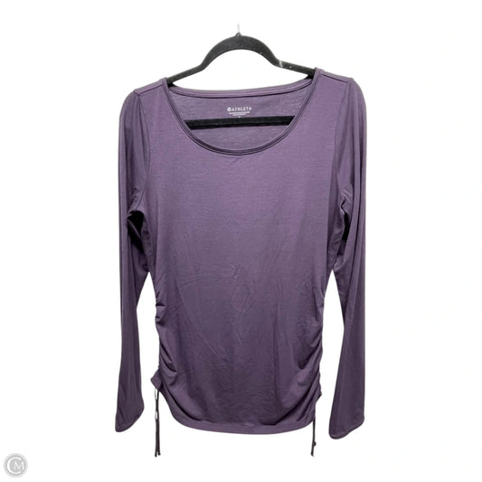Athletic Top Long Sleeve Crewneck By Athleta In Purple, Size: S