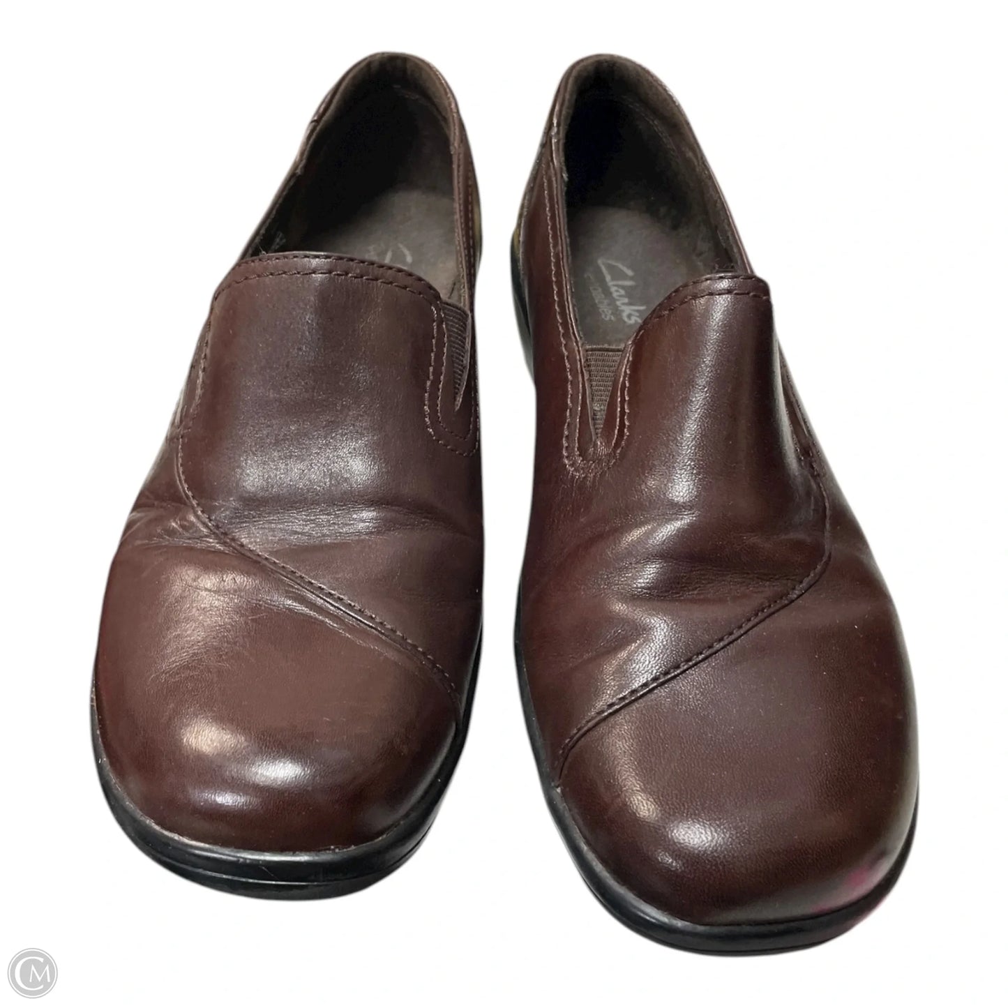 Shoes Flats By Clarks In Brown, Size: 8