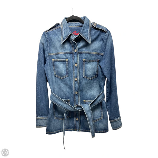 Jacket Denim By Blue Cult In Blue Denim, Size: L