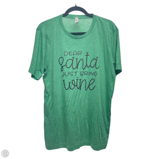 Top Short Sleeve Basic By Canvas In Green, Size: L