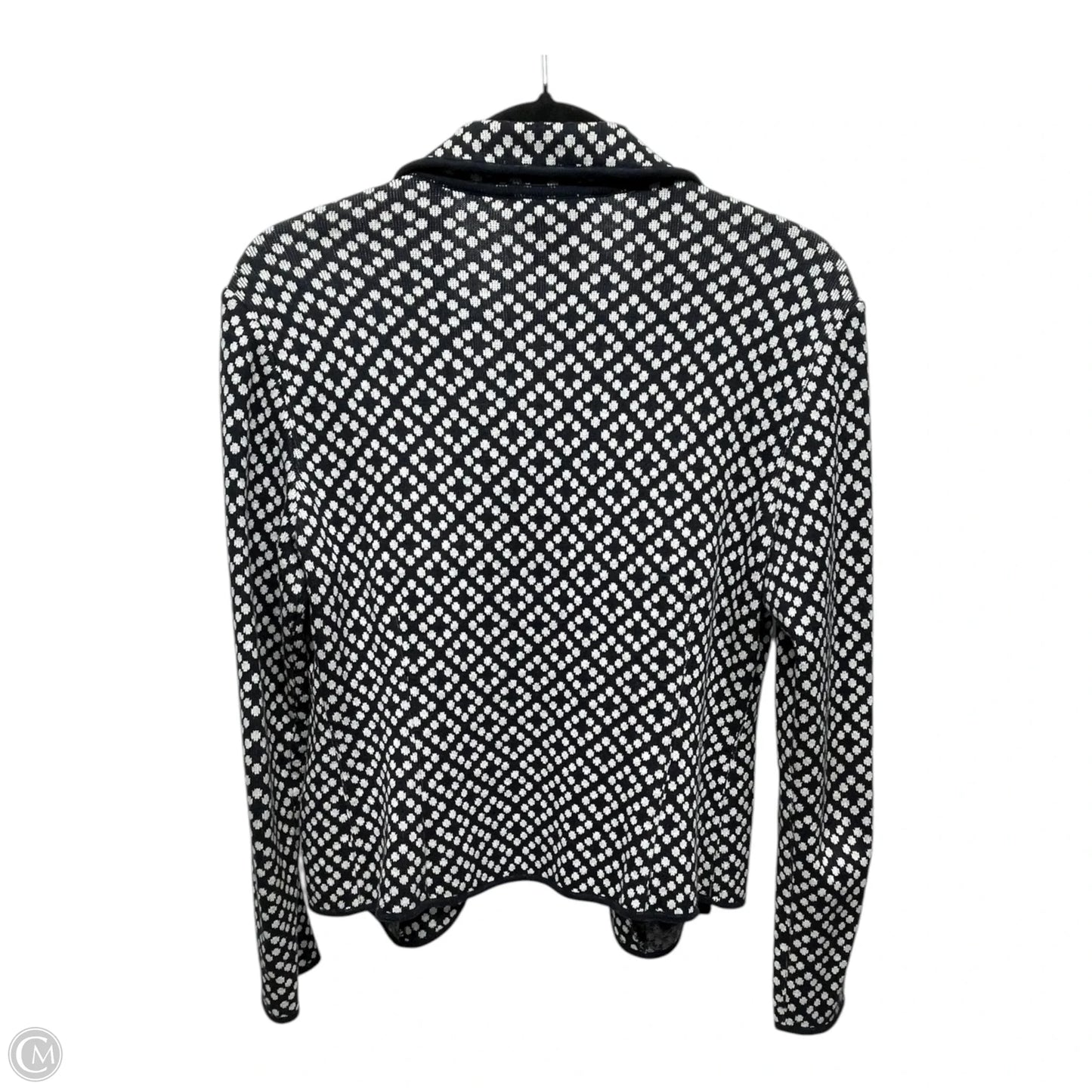 Sweater Cardigan By Talbots In Black & White, Size: S