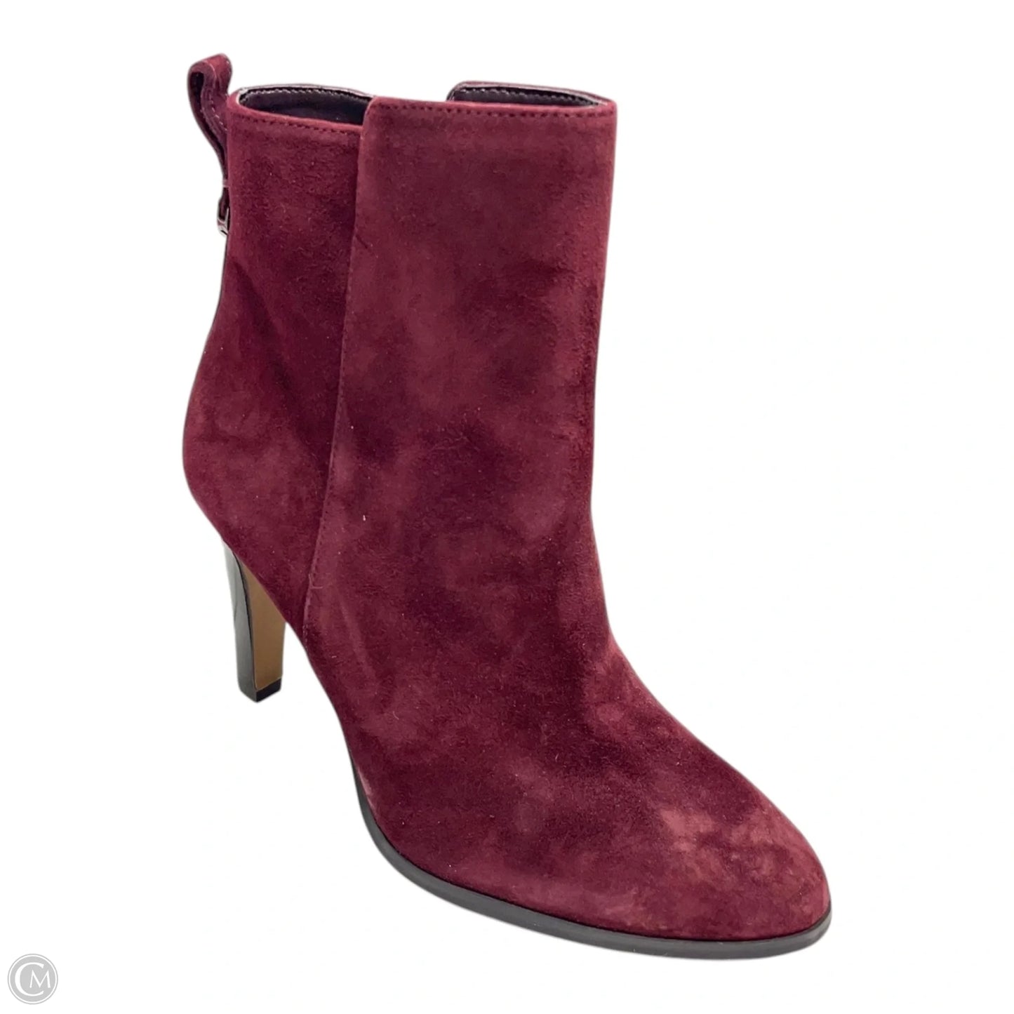 Boots Designer By Coach In Maroon, Size: 6