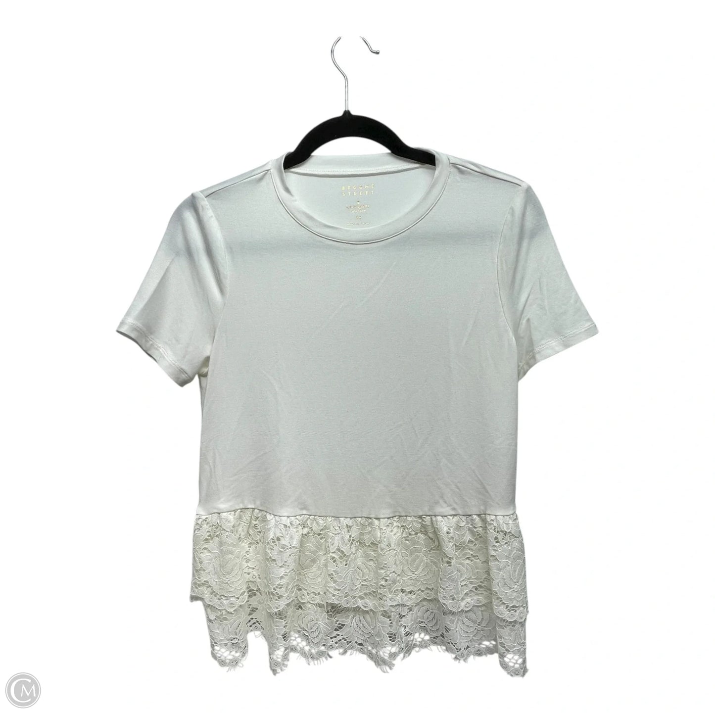 Top Short Sleeve Designer By Kate Spade In White, Size: Xs