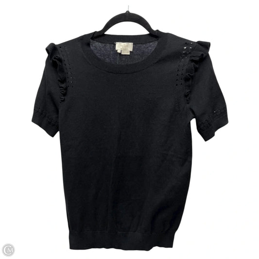 Top Short Sleeve Designer By Kate Spade In Black, Size: Xs