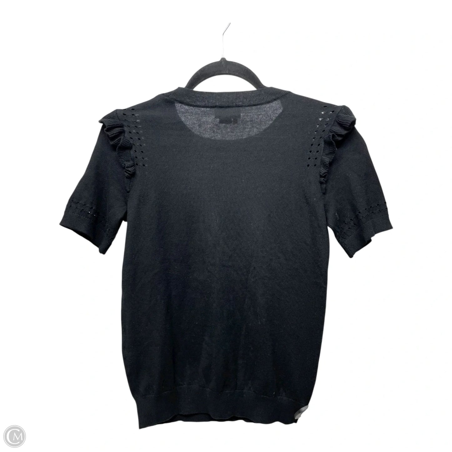 Top Short Sleeve Designer By Kate Spade In Black, Size: Xs