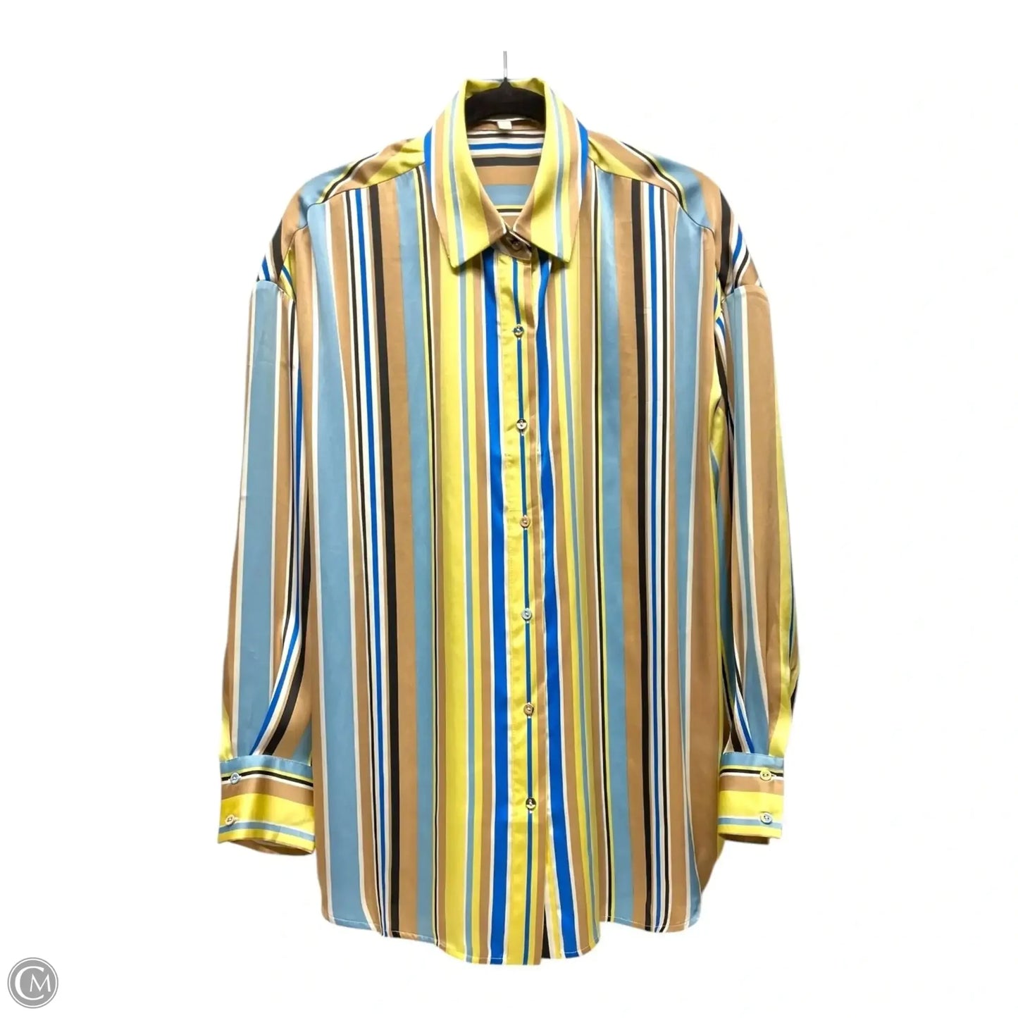 Top Long Sleeve By Favorite Daughter In Striped Pattern, Size: M