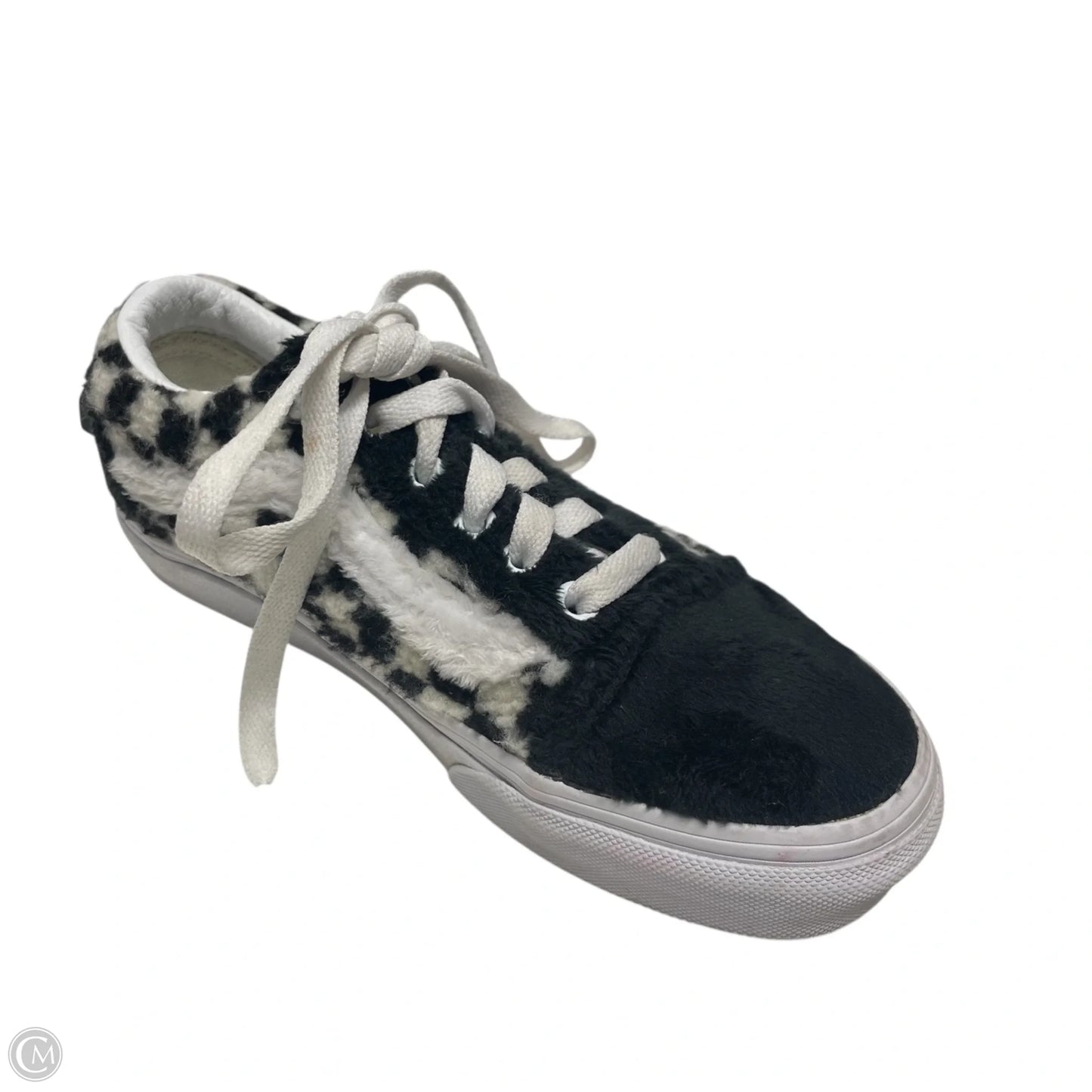 Shoes Sneakers By Vans In Black & White, Size: 5
