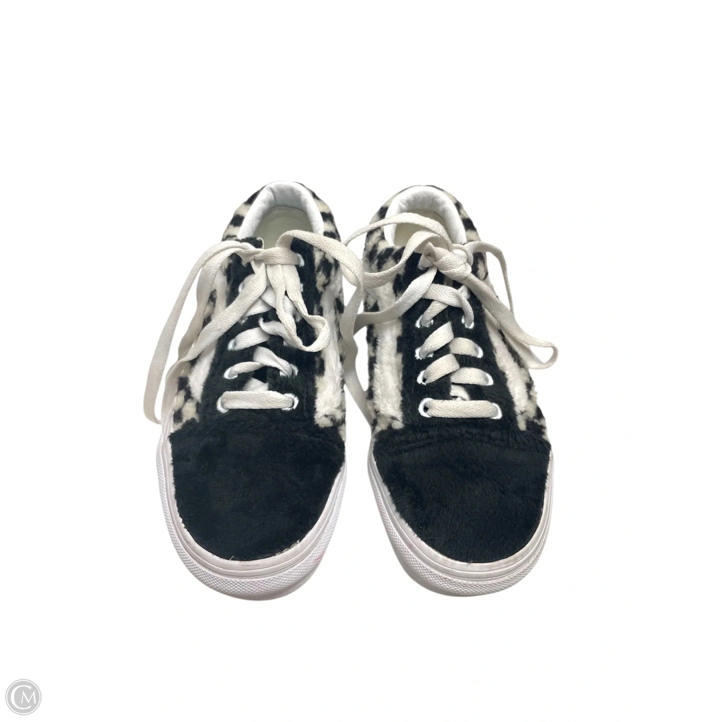 Shoes Sneakers By Vans In Black & White, Size: 5
