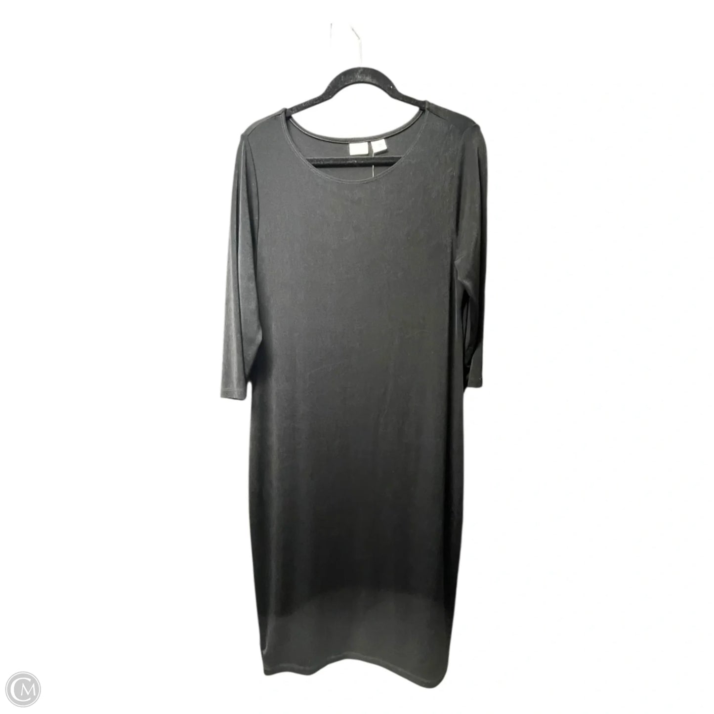 Dress Casual Midi By Chicos In Black, Size: L