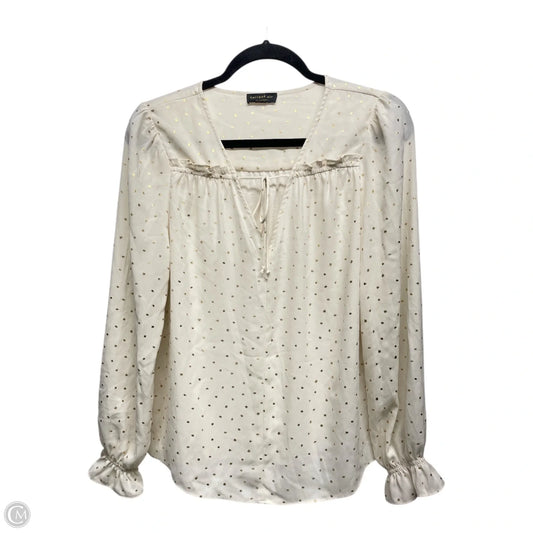 Blouse Long Sleeve By Current Air In Gold, Size: S