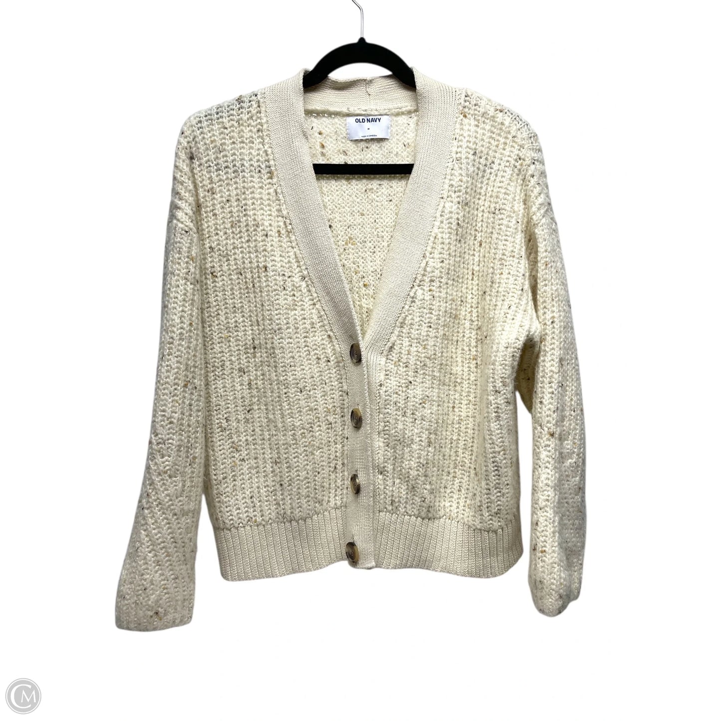 Sweater Cardigan By Old Navy In Cream, Size: M