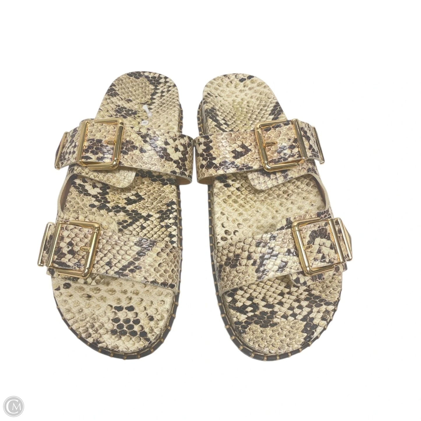 Sandals Flats By Schutz In Snakeskin Print, Size: 9