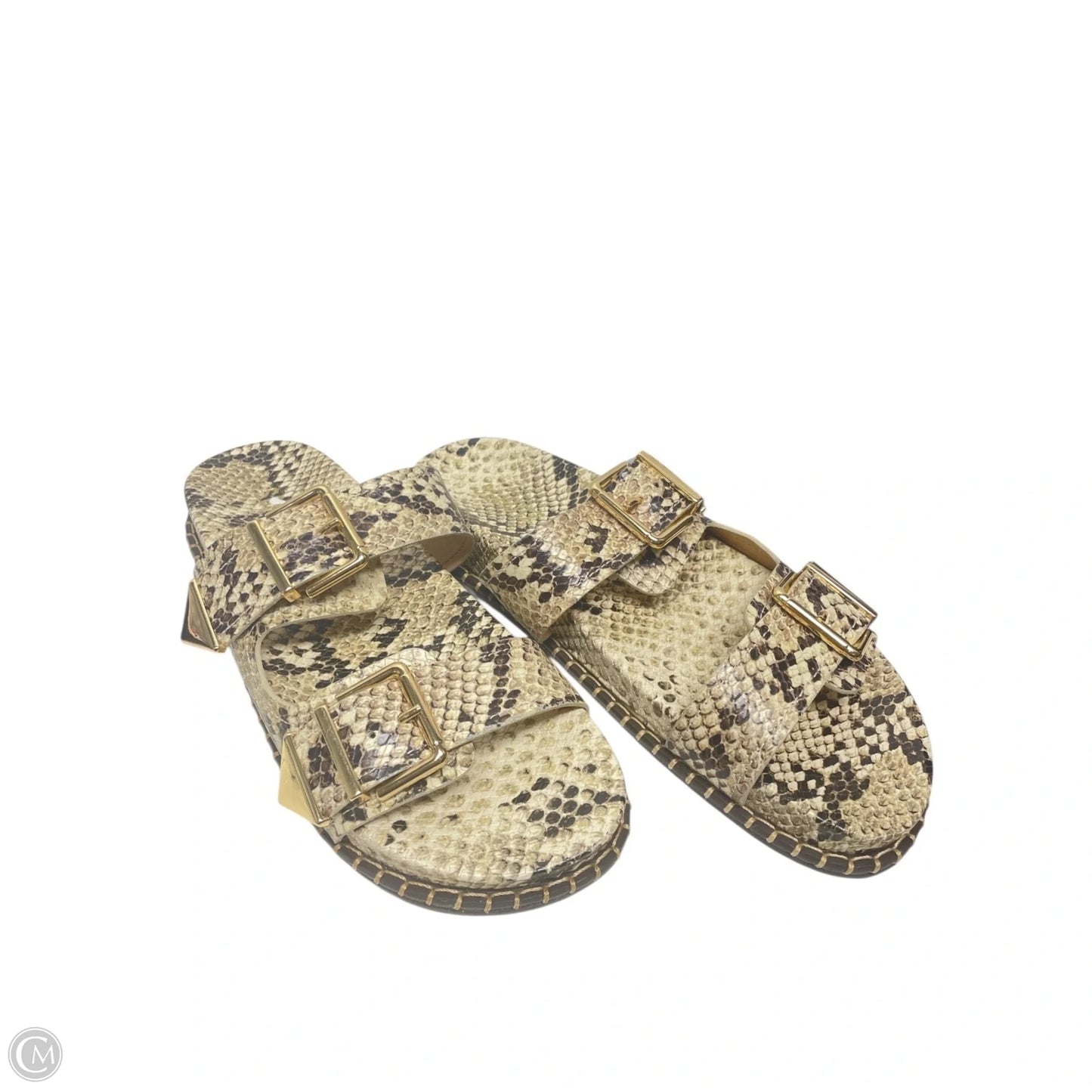 Sandals Flats By Schutz In Snakeskin Print, Size: 9