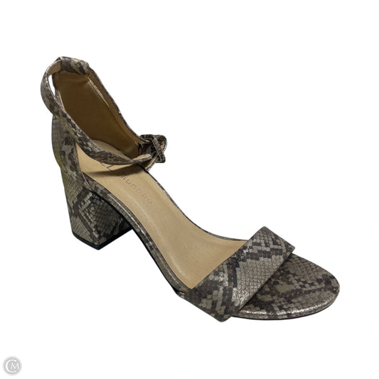 Sandals Heels Block By Cl By Chinese Laundry In Snakeskin Print, Size: 6.5