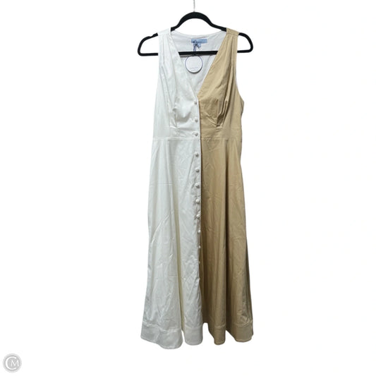 Dress Casual Midi By Antonio Melani In Tan & White, Size: 10