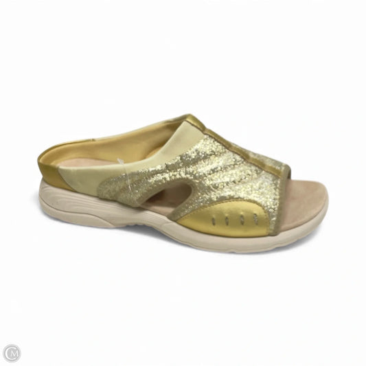 Sandals Flats By Easy Spirit In Gold, Size: 11