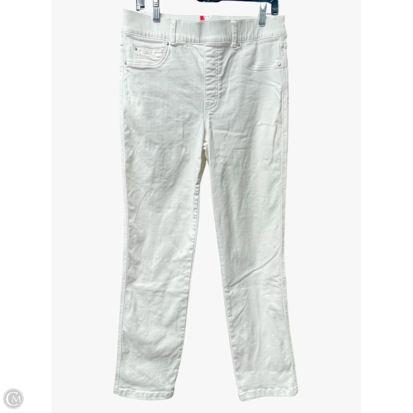 Jeans Straight By Spanx In White Denim, Size: L