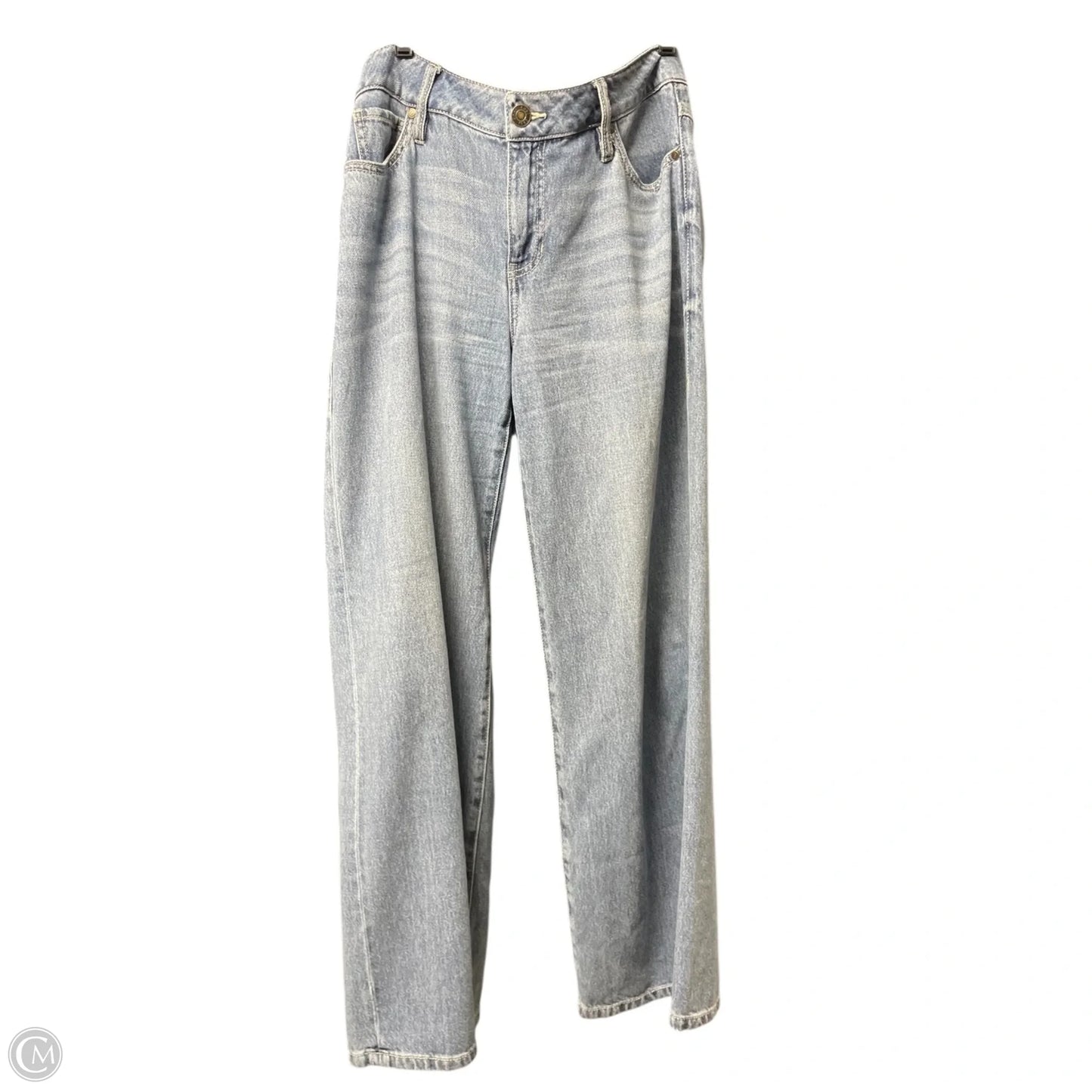 Jeans Wide Leg By Cabi In Blue Denim, Size: 6