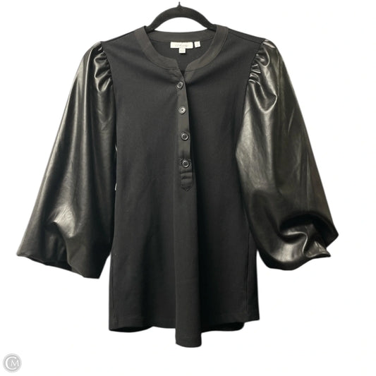 Top 3/4 Sleeve By Chicos In Black, Size: M