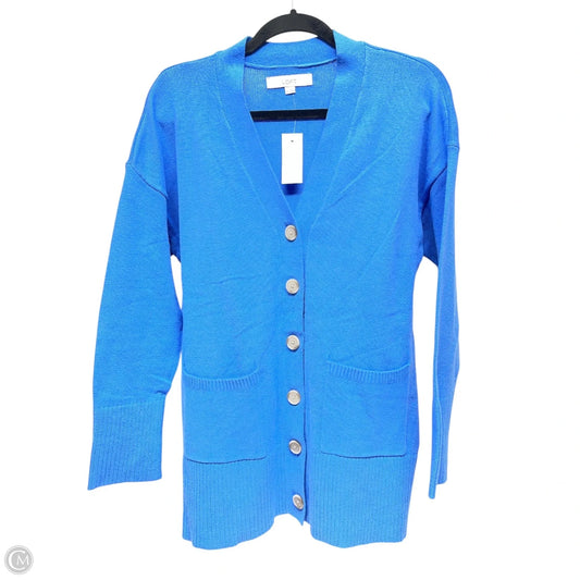 Sweater Cardigan By Loft In Blue, Size: M
