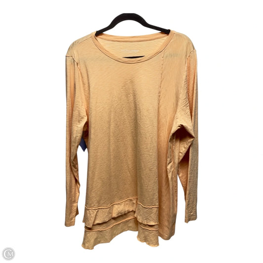 Top Long Sleeve By Soft Surroundings In Peach, Size: Xl