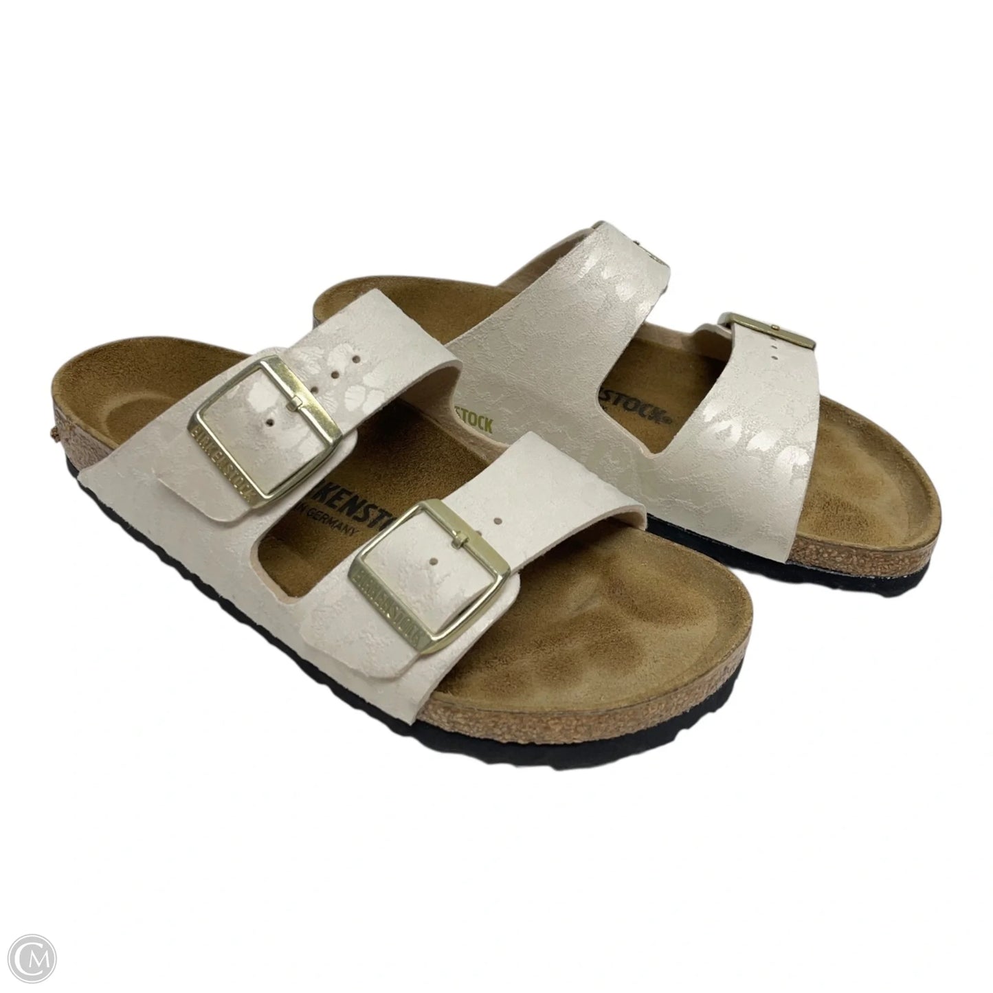Sandals Flats By Birkenstock In Cream, Size: 8