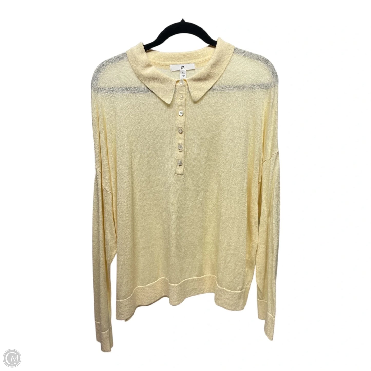 Sweater By Banana Republic In Yellow, Size: Xl