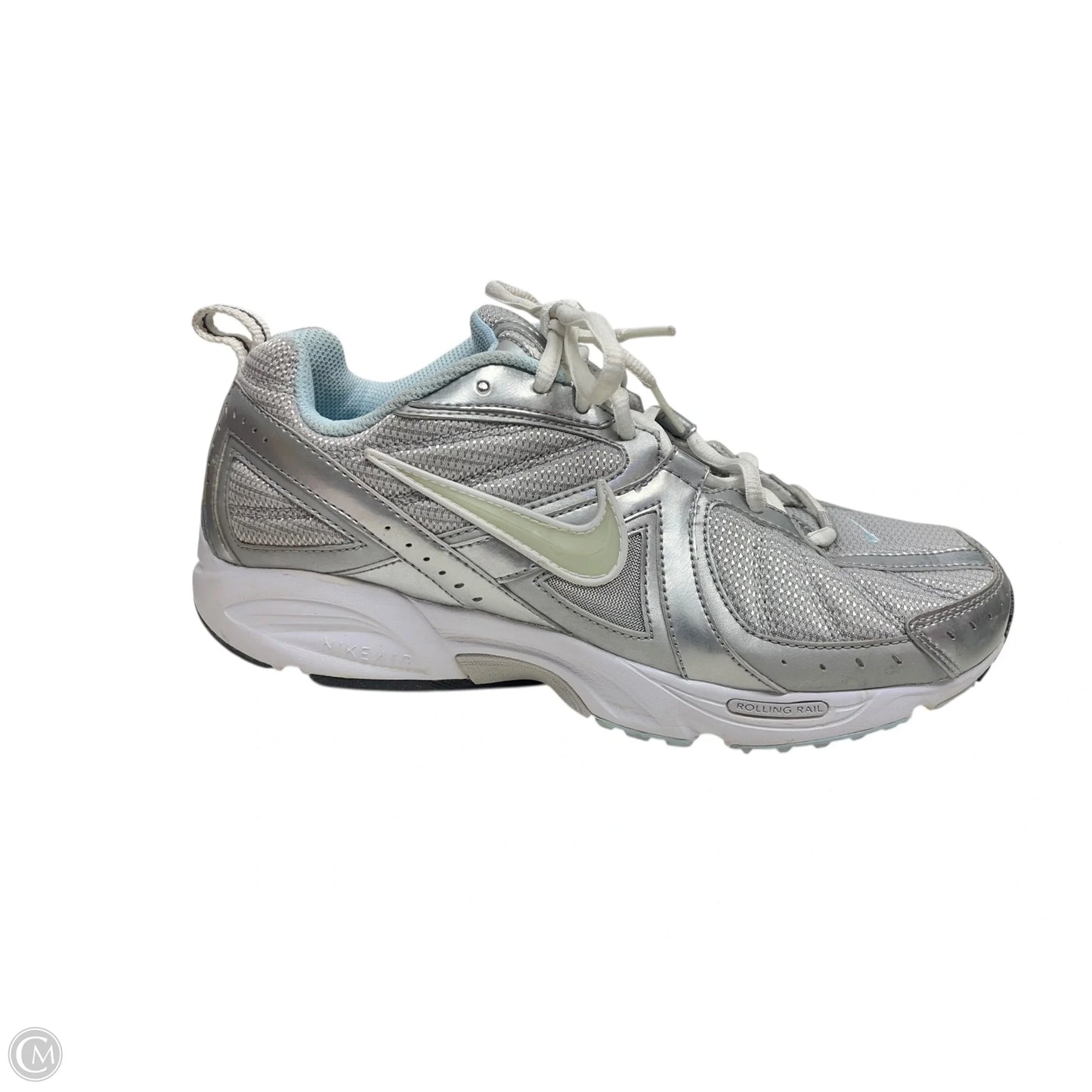 Shoes Athletic By Nike In Silver, Size: 9.5