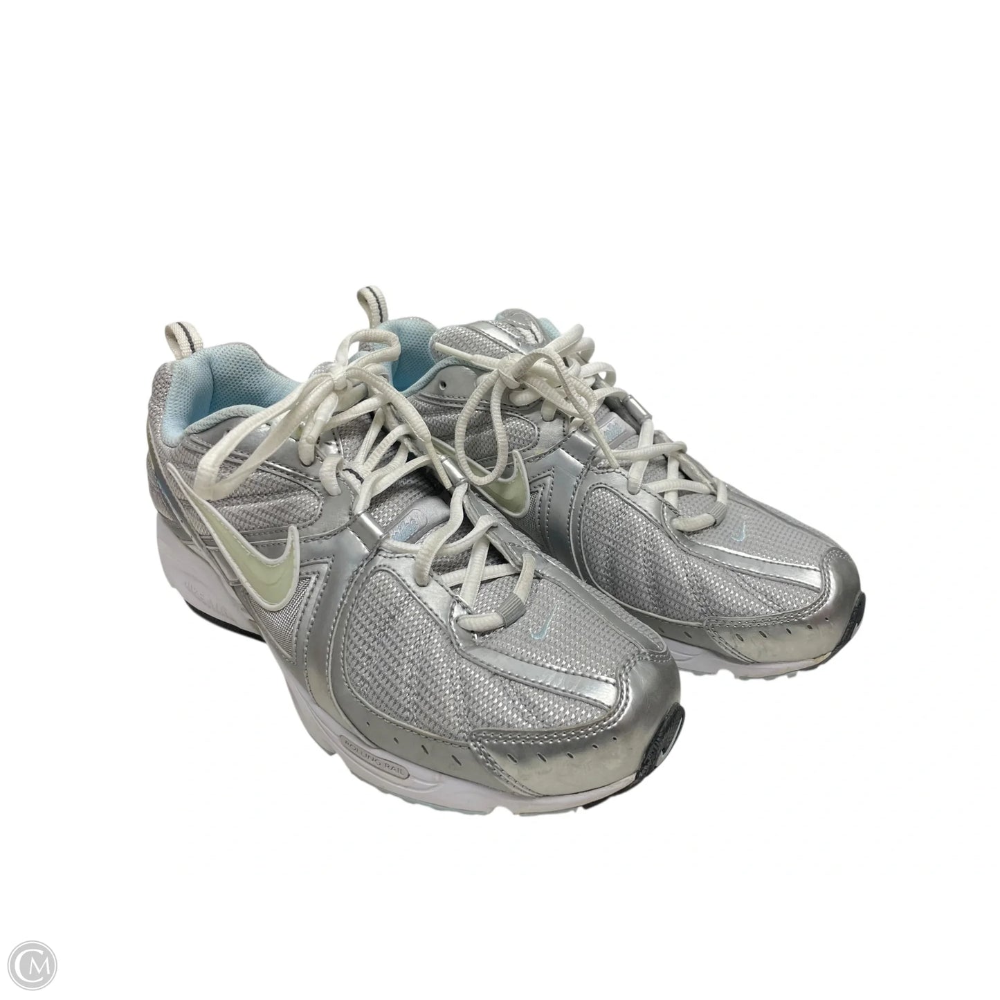 Shoes Athletic By Nike In Silver, Size: 9.5