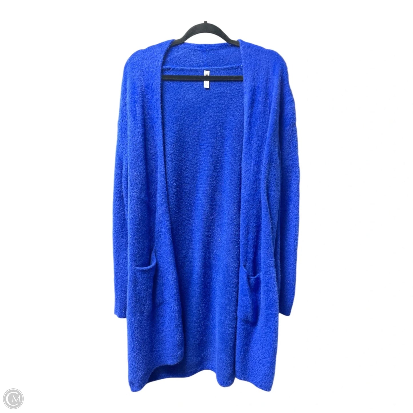 Sweater Cardigan By QIXING In Blue, Size: Xl