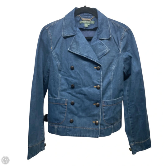 Jacket Denim By Lauren By Ralph Lauren In Blue Denim, Size: M