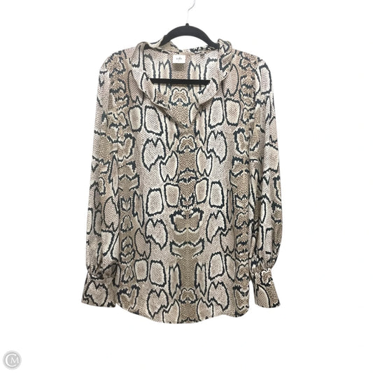 Blouse 3/4 Sleeve By Cabi In Snakeskin Print, Size: L