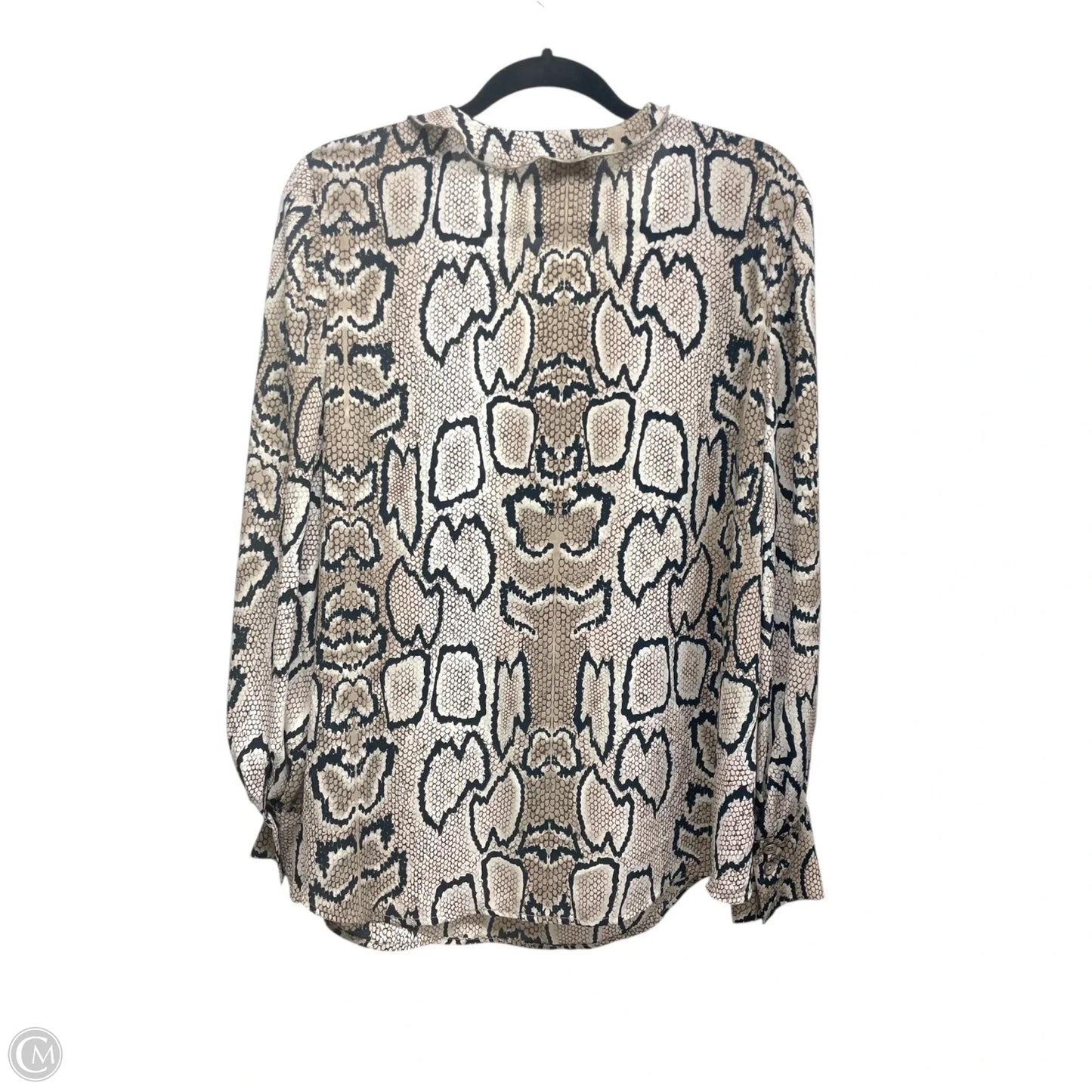 Blouse 3/4 Sleeve By Cabi In Snakeskin Print, Size: L