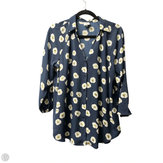 Blouse Long Sleeve By Cabi In Floral Print, Size: S