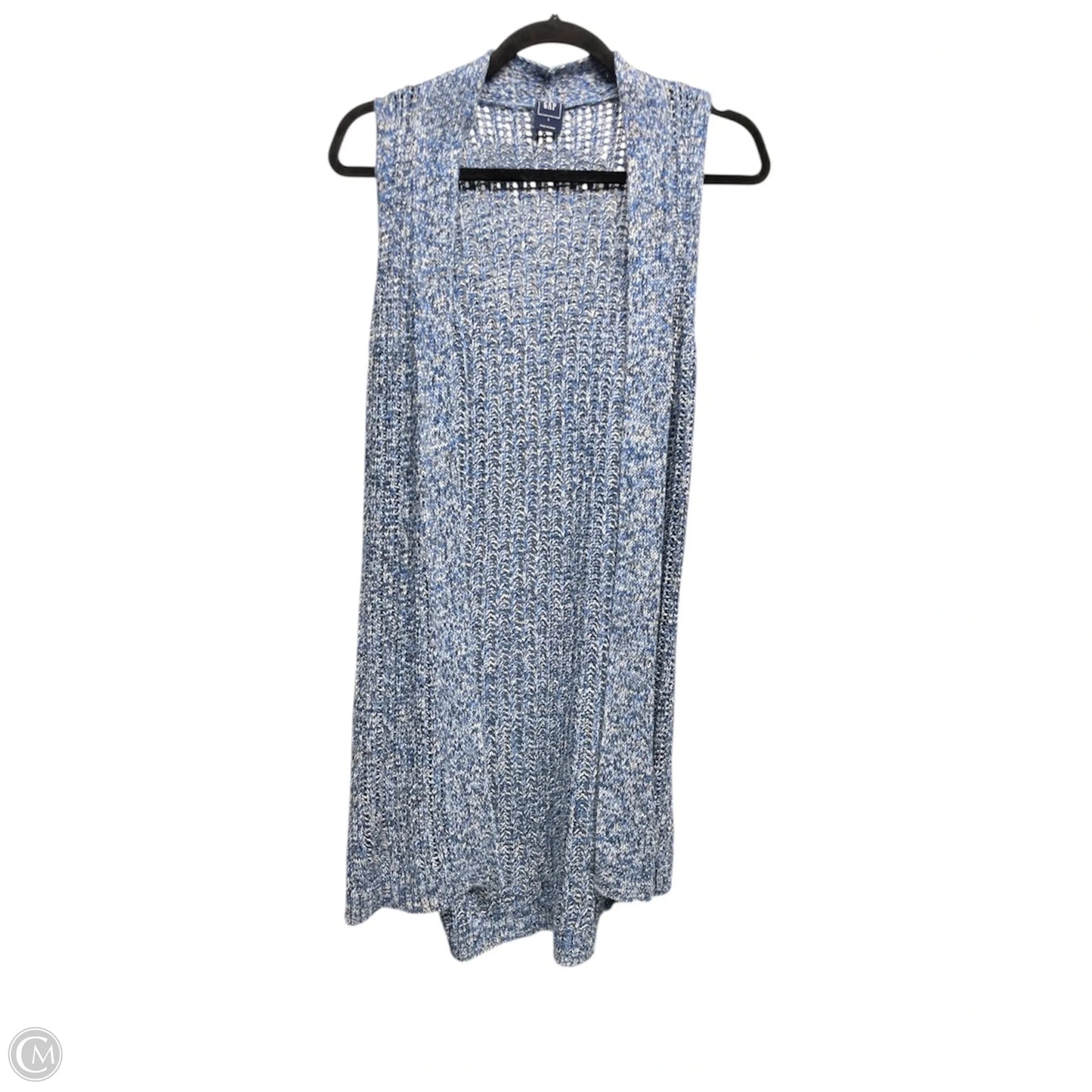 Vest Sweater By Gap In Blue, Size: S