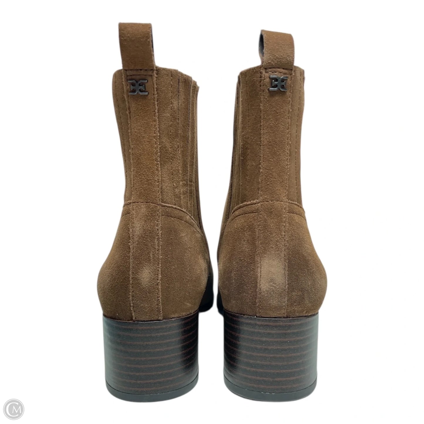 Boots Ankle Heels By Sam Edelman In Brown, Size: 9.5