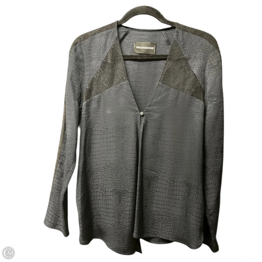 Blouse Long Sleeve By Zadig And Voltaire In Navy, Size: S