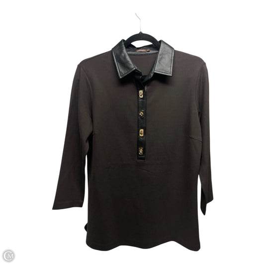 Top Long Sleeve By J Mclaughlin In Brown, Size: M